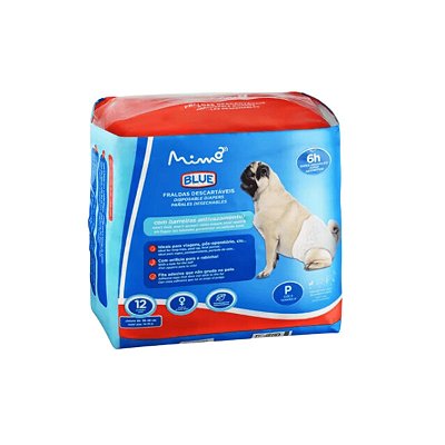 Fralda Higiênica Pet Fêmea Tam. P 12pcs Blue Mimo