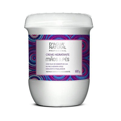 CREME MAOS E PÉS SEMENTE DE UVA 680G - D AGUA NATURAL