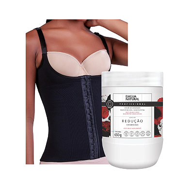 Kit Pimenta Negra 650g e Corpete Cinta Modeladora Lupo