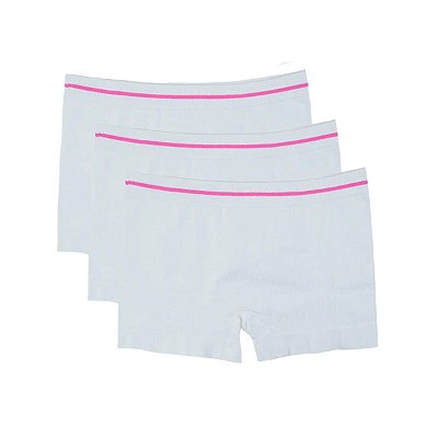 Kit 3 Calcinha Lobinha Box Boxer Infantil S/ Costura Lupo