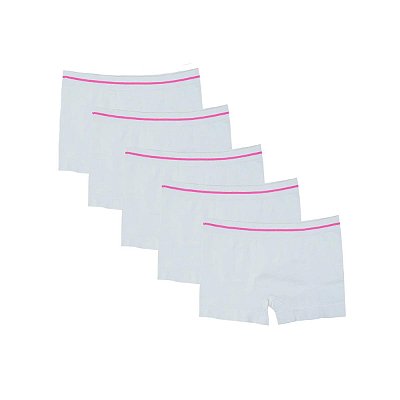 Kit 5 Calcinha Lobinha Box Boxer Infantil S/ Costura Lupo