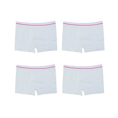 Kit 4 Calcinha Lobinha Box Boxer Infantil S/ Costura Lupo