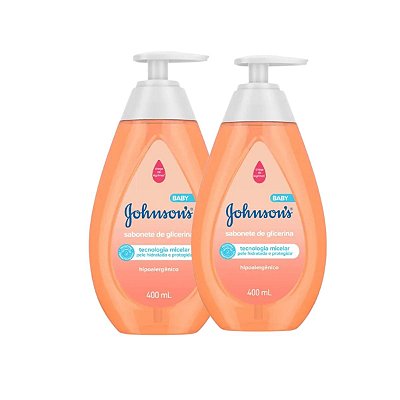 Kit 2 Sabonete Líquido 400ml Glicerina Johnson's Baby