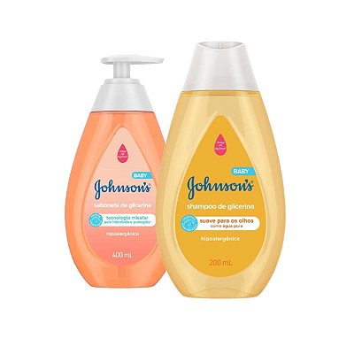 Kit Sabonete Glicerina e Shampoo Camomila 400ml Johnson's