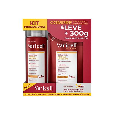 Kit Varicell Nanointense Creme 300g + Refil 300g