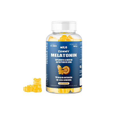 Gummy Melatonina Adulto Sabor Maracujá 30 Gomas Milo
