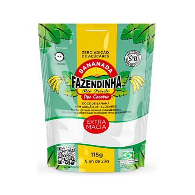 Doce Bananinha S/açúcar C/5 Unidade de 23g Fazendinha