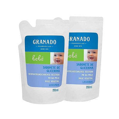 Kit 2 Refil Sabonete Líquido Glicerina Lavanda Bebê Granado