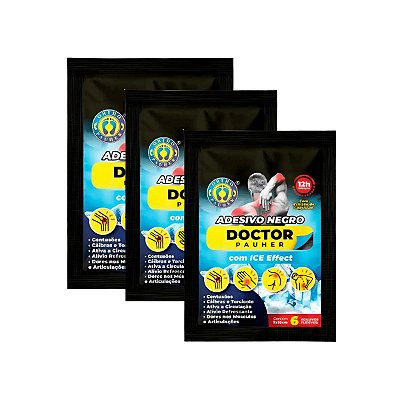 Adesivo Gel Negro Ice Dor Muscular Articulacões 18Unid