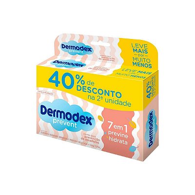 Kit 2 Creme Prevenção De Assaduras Dermodex Prevent - 60G