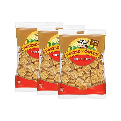 3 Doce de leite tradicional em cubos 200g Portão De Cambui