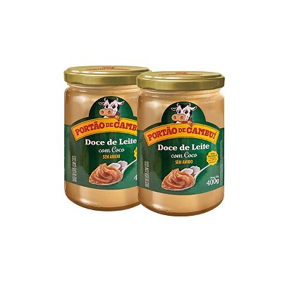2 Doce de Leite Pastoso 410g sabor coco Portão De Cambuí