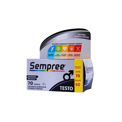Multivitamínico Sempree Testo 70 Cápsulas Labor Quimica