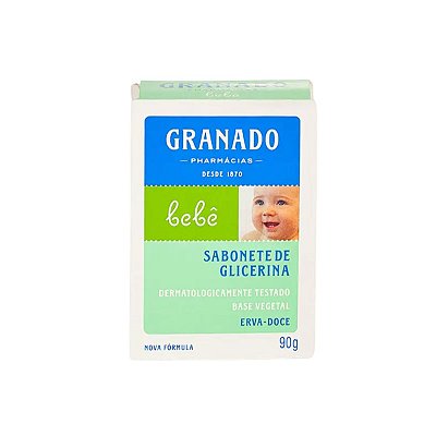 Sabonete Barra de Glicerina Granado Bebê Erva-doce 90g
