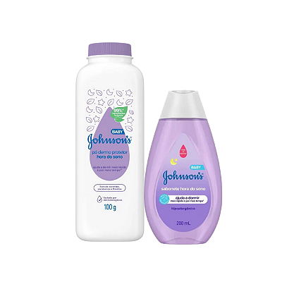 Kit sabonete Liquido e Talco Hora do Sono Johnson's baby