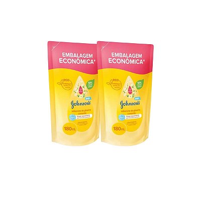 2 Refil Sabonete Líquido Glicerina Camomila 180ml  Johnson's