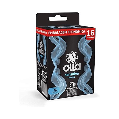 Camisinha Preservativo Lubrificado Olla Sensitive 16Un