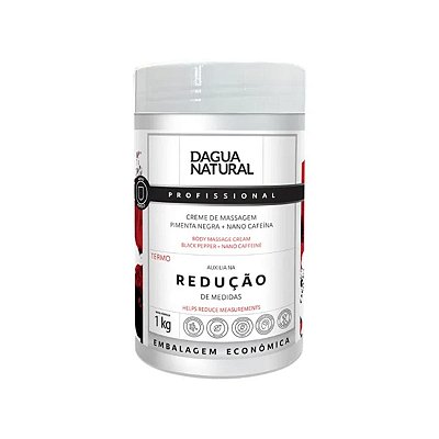Creme De Massagem Redutor Pimenta Negra D'agua Natural 1kg