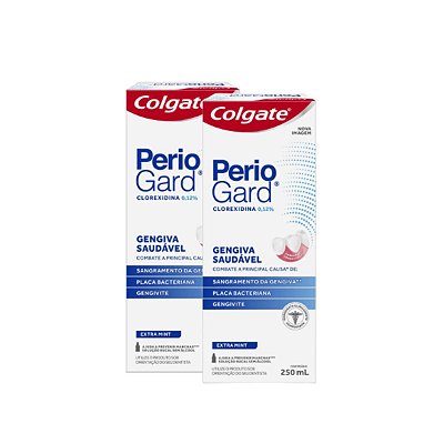 Kit 2 Enxaguante Bucal Colgate PerioGard Extra Mint 250ml