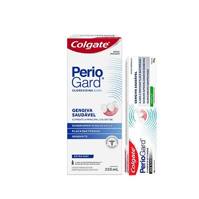 Kit Creme dental e Enxaguante bucal Periogard Colgate