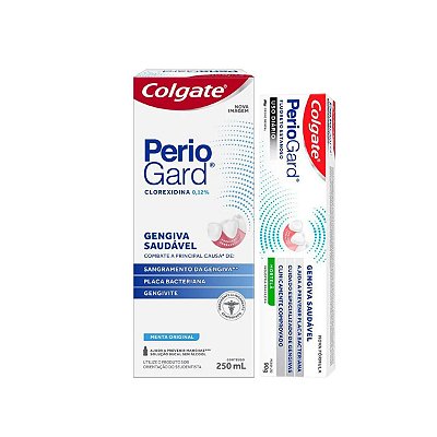 Kit Creme dental e Enxaguante bucal Periogard Colgate