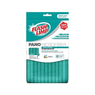 Pano Microfibra Limpeza Para Moveis Flash Limp