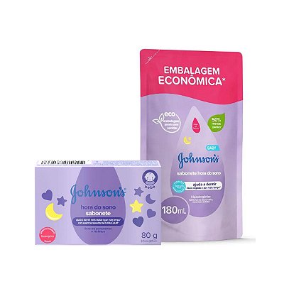 Kit Sabonete Hora do Sono Liquido e Barra Johnson's