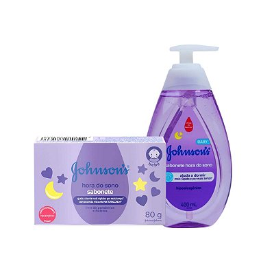 Kit Sabonete 400ml Hora do Sono Liquido e Barra Johnson's