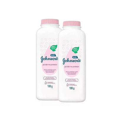 Kit 2 Talco Pó Dermo Protetor Johnson's Baby 100g