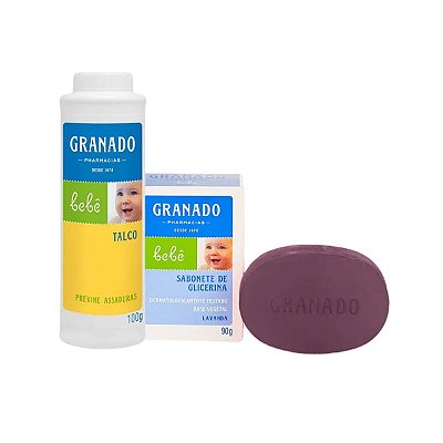 Kit Sabonete Barra Lavanda 90g e Talco 100g Granado