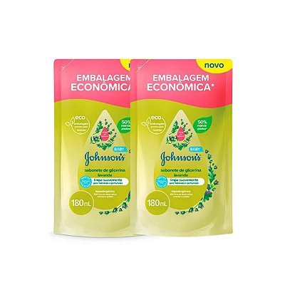 Kit 2 Sabonete Líquido Johnson'S Baby Lavanda Refil 180ml