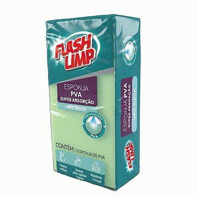 Esponja PVA Super Absorção Não Risca Flash Limp