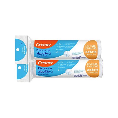 Algodão Cremer Face Lisa Disco - Embalagem com 200 Unidades