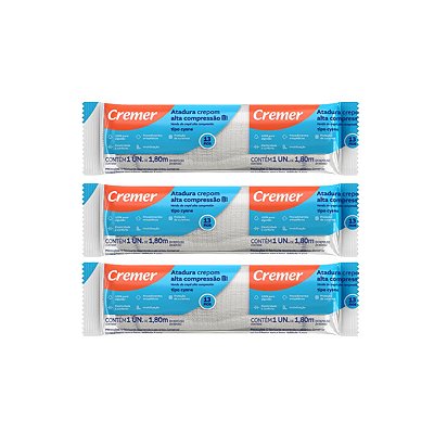 3 Atadura de Crepom Tipo Cysne 10cm x 1,8m 13 Fios Cremer