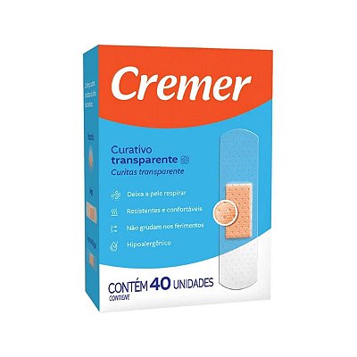 Curativo Transparente Cremer 40 Unidades Tipo Band-aid