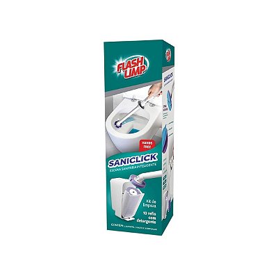 Kit Escova Sanitária Higiênica Saniclick C/ Refil Flash Limp