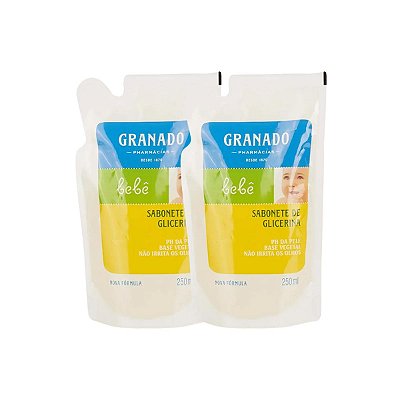 2 Refil Sabonete Glicerina Bebê Tradicional 250ml Granado