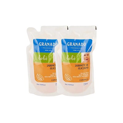 2 Refil Sabonete Glicerina Bebê Camomila 250ml Granado