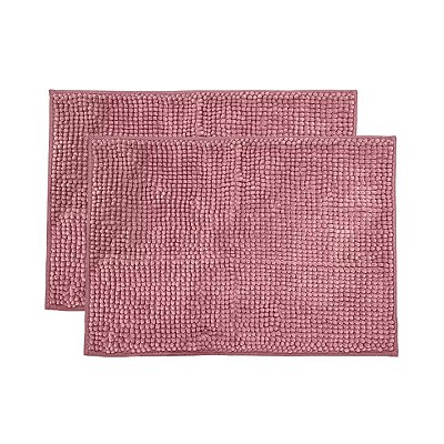 2 Tapete para banheiro Antiderrapante bolinha microfibra
