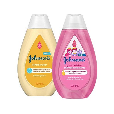 Shampoo Gotas de Brilho e Condicionador Glicerina Johnsons