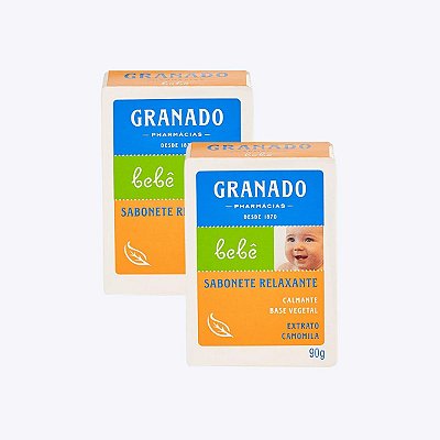 Kit 2 Sabonete Barra de Glicerina Granado Bebê Camomila 90g