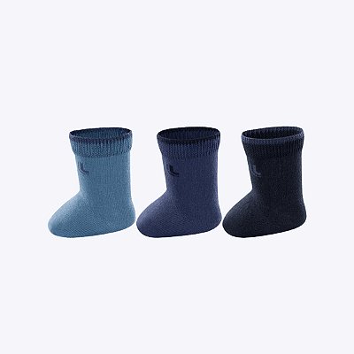 Kit 3 Pares de Meia Cano 5cm Infantil Baby Lupo