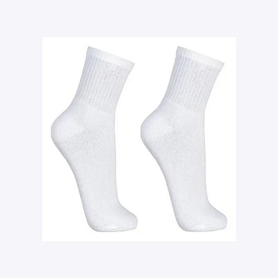 Kit 2 Pares Meia Lupo Kids Cano médio Esporte/Escola