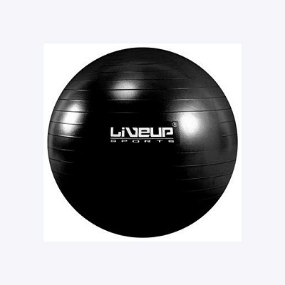 Bola Suiça S Yoga e Pilates 65cm Preta - Liveup