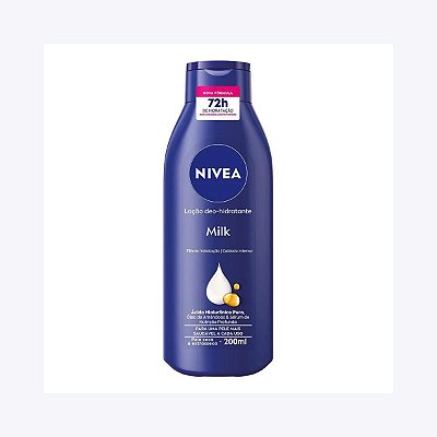 Loção Hidratante Corporal Nivea 200ml Milk Pele Extrasseca
