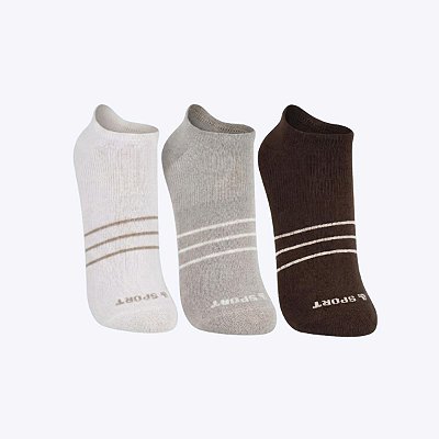Kit 3 Pares De Meia Sapatilha Sport Lupo