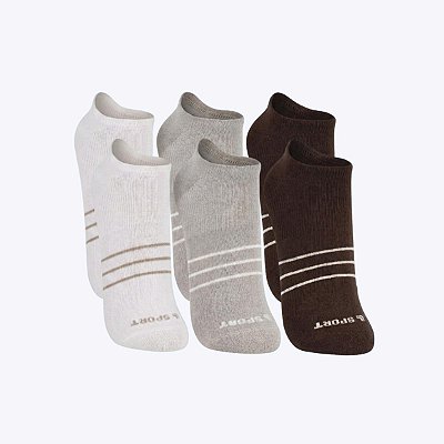 Kit 6 Pares De Meia Sapatilha Sport Lupo