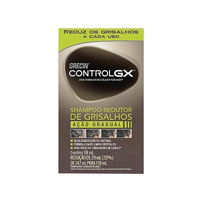 Shampoo Tonalizante Redutor Grisalho Grecin Control GX 118ml