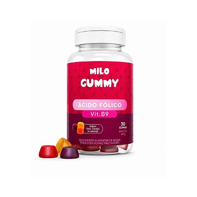 Milo Gummy Ácido Fólico Vit B9 30 Gomas