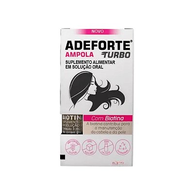 Adeforte Turbo Biotina Vitaminas A D E 2 Ampolas 3ml Gross